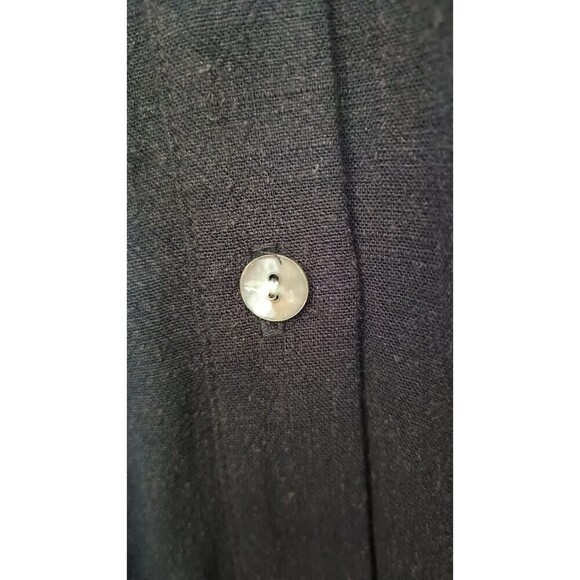 Karen  Kane Shirt Dress Size XS Black Linen Blend Button Down Cuffed Sleeves - Picture 8 of 8